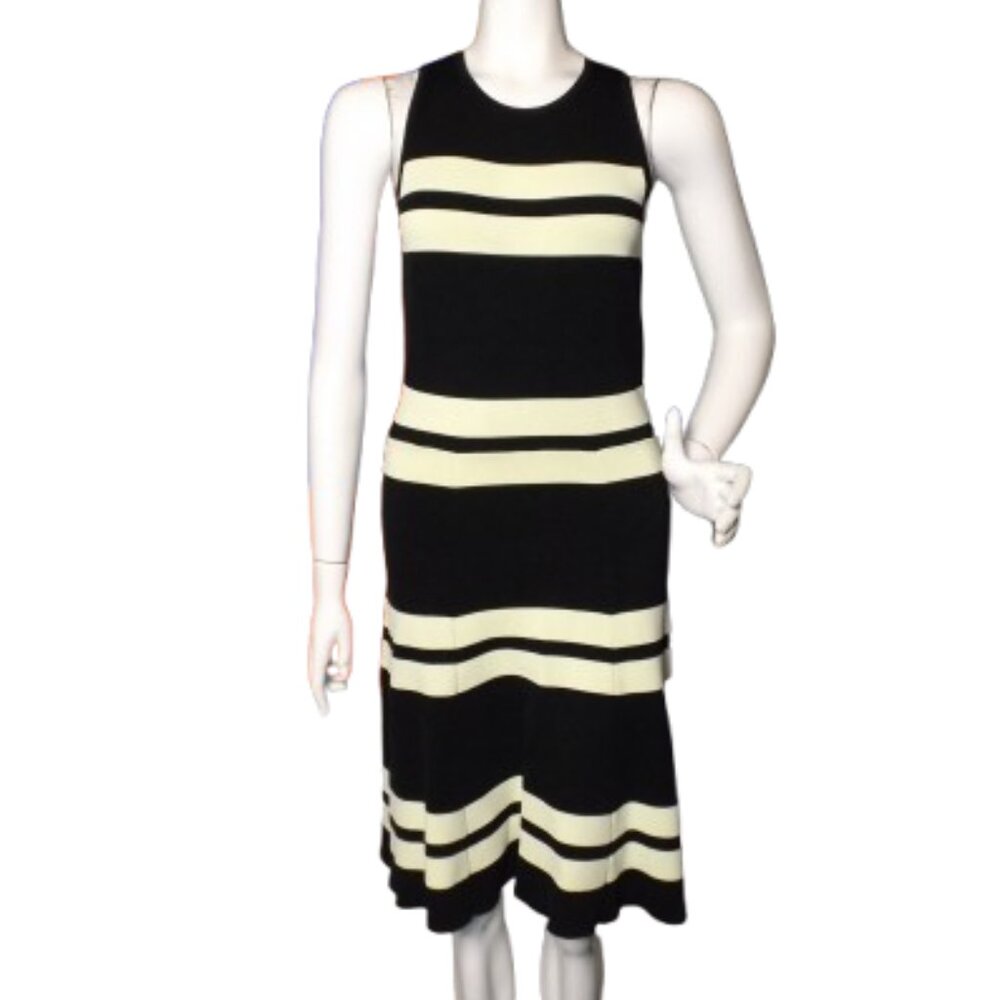 A.L.C. Dress, S, Pippa, Black/Yellow, F&F, Sleeveless, Striped, Small Flaws